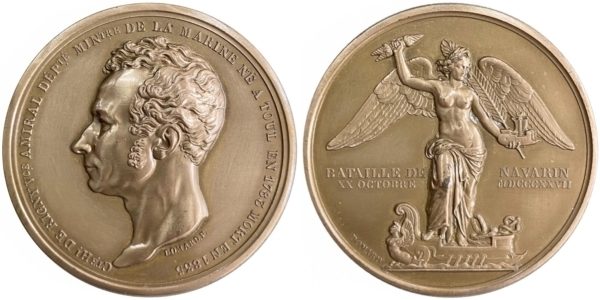 France ,medal for Henri de Rigny battle of Navarino 1827 Αναμνηστικά Μετάλλια